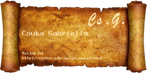 Csuka Gabriella névjegykártya