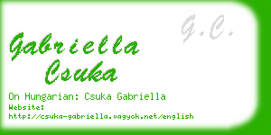 gabriella csuka business card